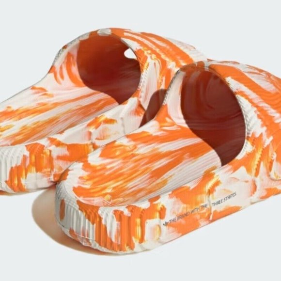 ADIDAS ADILETTE 22 SLIDES Sandals - Orange/Off White - IE7724 - Men\'s Size 11 main image 10